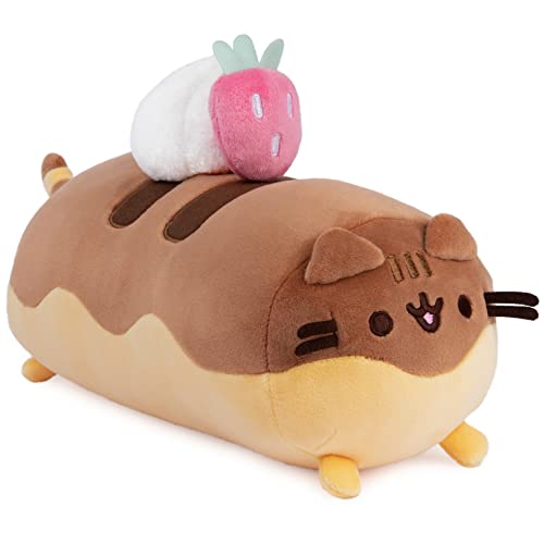 GUND Pusheen Éclair Squisheen Plush, Stuffed Animal for Ages 8 and Up, Brown/Yellow, 11” - ?Clair 11"