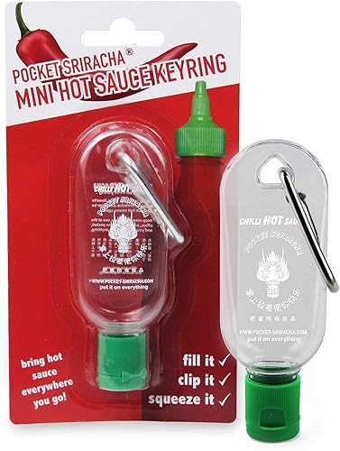 Pocket Sriracha - Mini Hot Sauce Bottle Keychain (Shipped unfilled) by Pocket-Sriracha.com