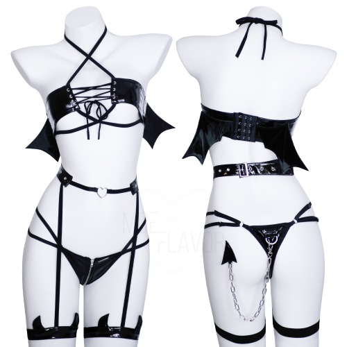 Hell Rider Succubus Lingerie - Black / XL/2XL