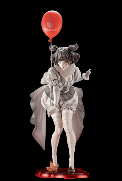 It (2017) - Pennywise - Bishoujo Statue - Horror Bishoujo - 1/7 - Monochrome Ver. (Kotobukiya) - Pre Owned