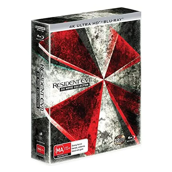 
                            Resident Evil 4K UHD Collection (12 Discs - UHD & BD) - Resident Evil / Apocalypse/ Extinction / Afterlife / Retribution / The Final Chapter [Blu-ray] [2020]
                        