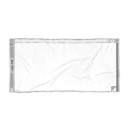 80s Note Pad Beach Towel | 30" × 60"