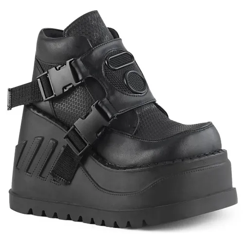 Stomp-15 | Black Vegan Leather / 9