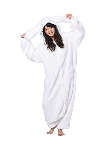 SAZAC Kigurumi - Cinnamoroll - Onesie Jumpsuit Halloween Costume - One Size - White