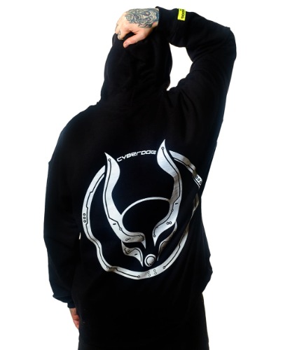 OVERSIZE CIRC HOODY | BLACK/WHITE / XL