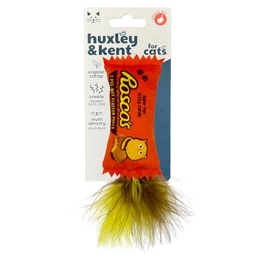 Huxley & Kent Cat Toy | Roscos Fluffer Puffs | Strong Catnip Filled Cat Toy | Soft Plush Kitty Toy with Catnip and Crinkle | Kittybelles - Roscos Fluffer Puffs