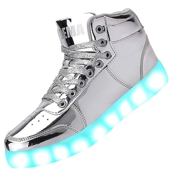 Odema Unisex LED Shoes High Top Light Up Sneakers for Women Men
