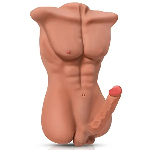 Male Sex Doll for Women with Realistic Dildo, Life Size Sex Doll Full Size Sex Doll Torso Adult Sexdoll with Penis Big Cock Tight Anal Unisex Sex Toy for Women Threesome Couple Sex Fun, 18.74LB