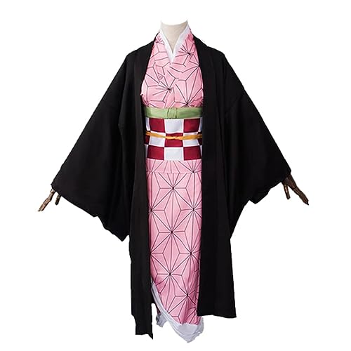 Demon Slayer Cosplay set Anime Cosplay Kimono Costume,Adult/Child/Wigs- A variety of styles to choose from - XX-Large - Kamado Nezuko