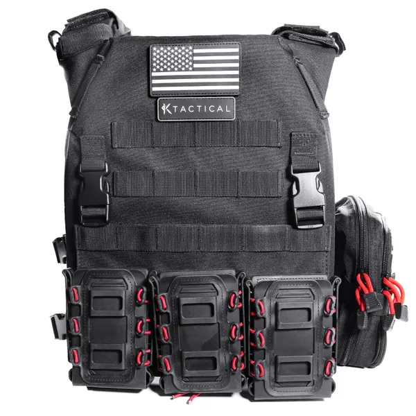 Tactical Plate Carrier KIT Loadout Molle Padded Breathable Mesh Black Ktactical