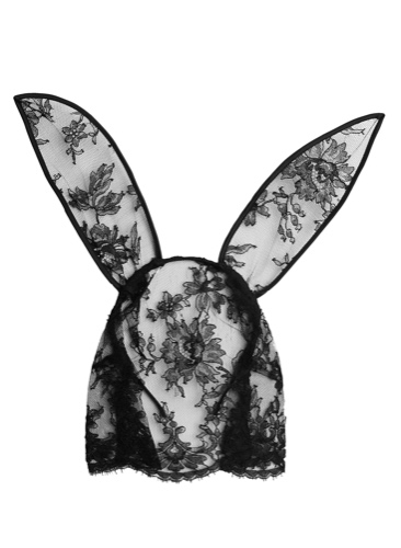 Veiled Bunny Ears | os / black