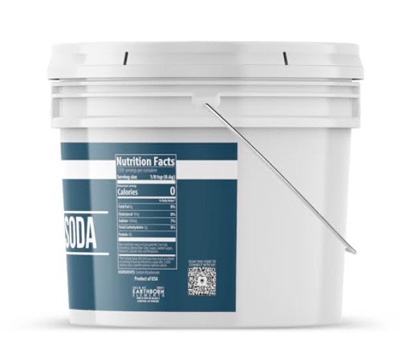 Earthborn Elements Baking Soda (1 Gallon) Sodium Bicarbonate, Cooking, Cleaning & Deodorizing - 9.92 Pound (Pack of 1)