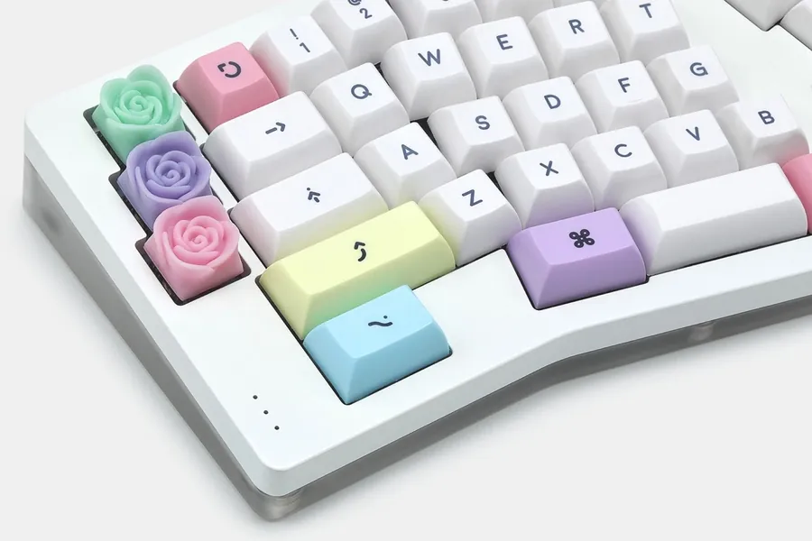 Rose Pastel Flower Artisan Keycap Cherry MX Mechanical Gaming Keyboards