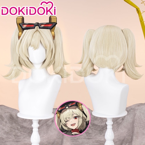 DokiDoki Game Zenless Zone Zero Cosplay Burnice Whita Wig Short Straight Light Yellow Hair ZZZ | Wig Only-Order Processing Time Refer to Description Page
