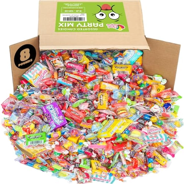 BULK Candy - 8 Pounds - Valentines Candy Assortment - Individually Wrapped Candies - Bulk Variety Candies - Piñata Filler Stuffers - Assorted Candy for Offices, Candy Party Favors, Claw Machines