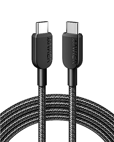 Anker USB C Cable, 310 USB C to USB C Cable (6ft), (60W/3A) USB C Charger Cable Fast Charge for Samsung Galaxy S22, iPad Pro 2021, iPad Mini 6, iPad Air 4, MacBook Pro 2020, Switch (USB 2.0) - 6ft - Black