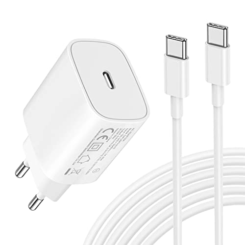 25W USB C Ladegerät Ladekabel für Samsung Galaxy S24 S23 S22 S21 S20fe S10 S9 S8 A54 A53 5g A52 A51 A50 A34 A33 A13 A12 M13,Schnellladegerät mit Typ C Schnellladekabel 2m,Fast Charger Adapter Netzteil - X-Large