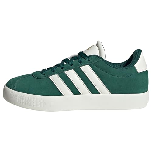 adidas Unisex Kinder Vl Court 3.0 Kids Sneaker - 38 2/3 EU - Collegiate Green Off White Gold Metallic