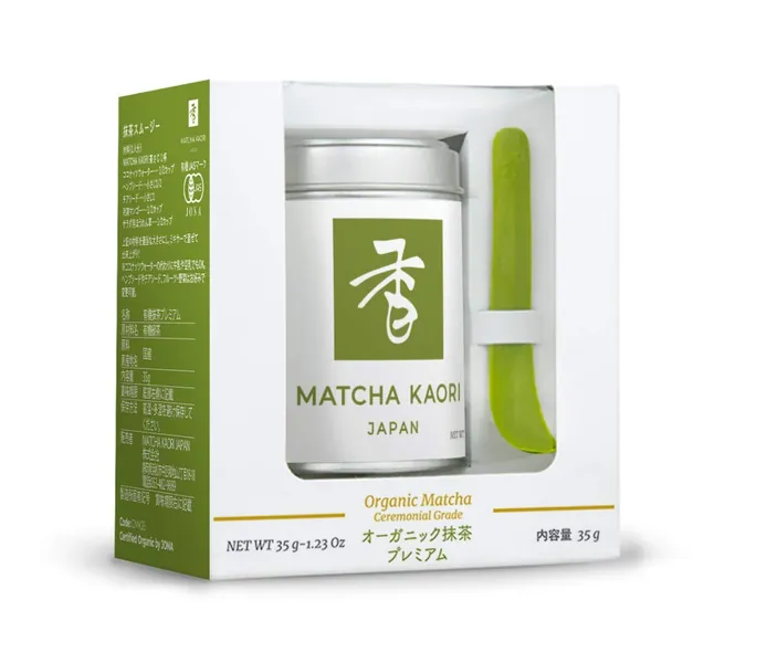 MATCHA KAORI JAPAN ORGANIC CEREMONIAL GRADE MATCHA 35G CAN WITH TEASPOON - 