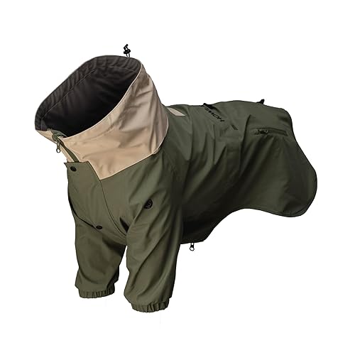 HOWLIDAYS CO. Midnight Forest Water-Resistant Dog Jacket - Lightweight and Adjustable | Dog Raincoat for Large Dogs | Waterproof Large Dog Rain Jacket with Packable Hood | Large Dogs 60 (L) - 60 (L)