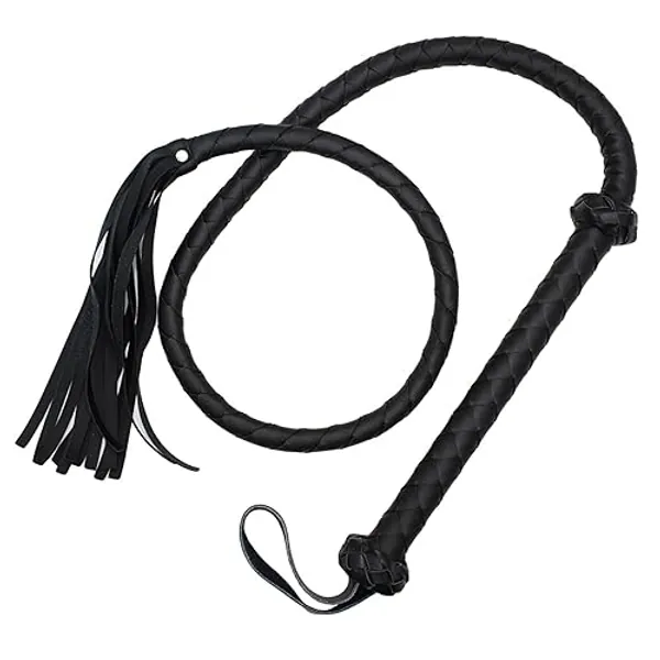 YFCQBB Whip Black Horse Whip Horse Whip Crop Faux Leather Whip