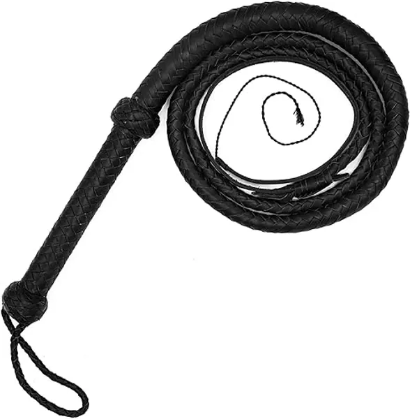 Ardour Crafts Bull Whip Made with Heavy Duty Cowhide Leather Whip - Indiana Jones Leather Whip for Beginners/Training/Toddler (6 Feet)
