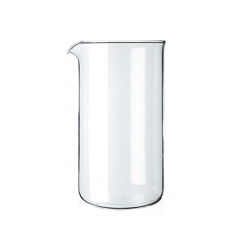 Bodum 1508 Replacement Glass, 8 Cups, 1.0 L, 34 oz, Diameter 9.6 cm, H 18 cm - 8 Cup - single
