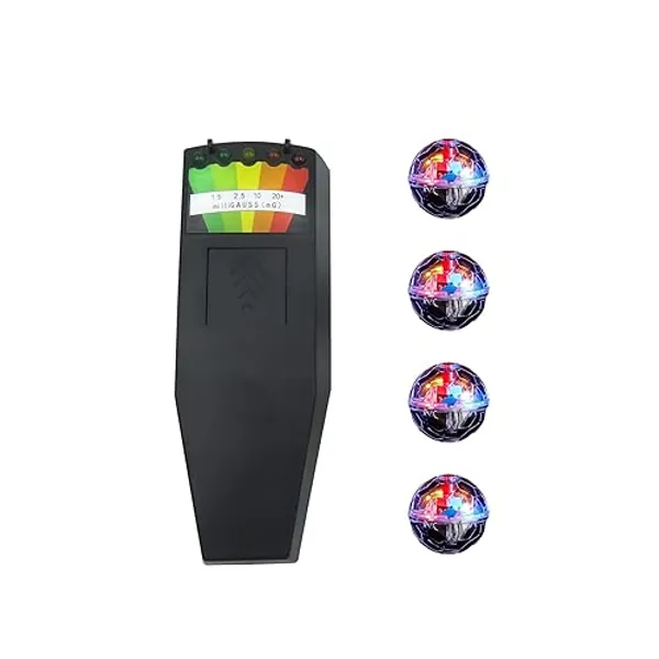Ghost Hunting Equipment Kit, Include 1 pc Emf Meter and 4 pcs Motion Light up Cat Balls;Paranormal Equipment (Ghost Hunting Equipment Kit) - EMF with 4 cat balls