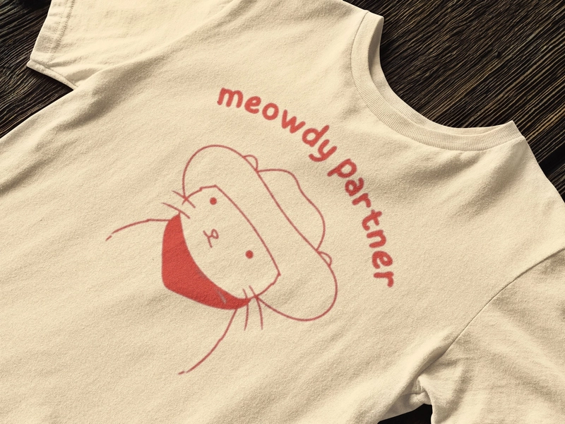 meowdy partner T-Shirt | Cat Lover Hoodie | Funny Meme Sweatshirt, Cowboy Cat Shirt, Kitty Tee, Country Western Top, Cat Owner Clothing Gift