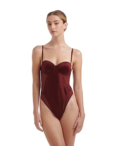 Wolford Women's Wired Bodysuit, Bordeaux, LB, Bordeaux, Small