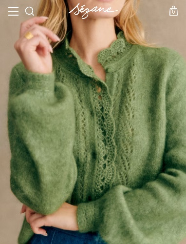 Wool/mohair cardigan