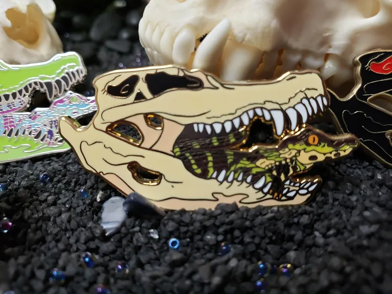 Alligator Enamel Pin Set 