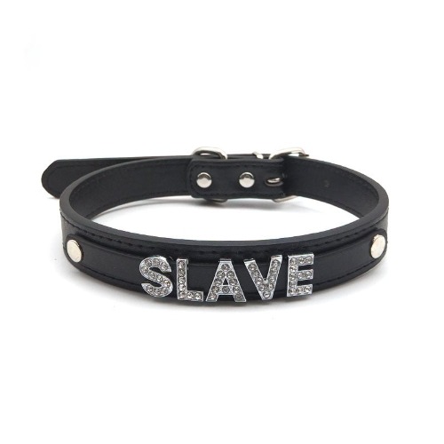Cumslut & Slave Chokers - Black Slave / S(27cm-35cm)