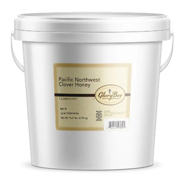 GloryBee, Pacific Northwest Clover Honey, Bulk Pail -11.67 LBs, True Source Certified, Made-in-U.S.A, Family-Owned, Sweeten Dishes & Beverage