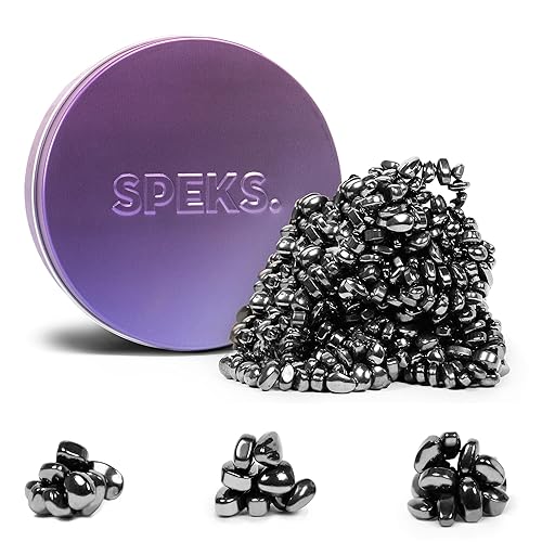 Speks Crags Ferrite Putty | Over 500 Smooth Ferrite Stones in a Metal Tin | Fun Quiet Fidget Toys for Adults and Desk Toys for Office | Vitality, Medium - Vitality Gradient Tin - Medium