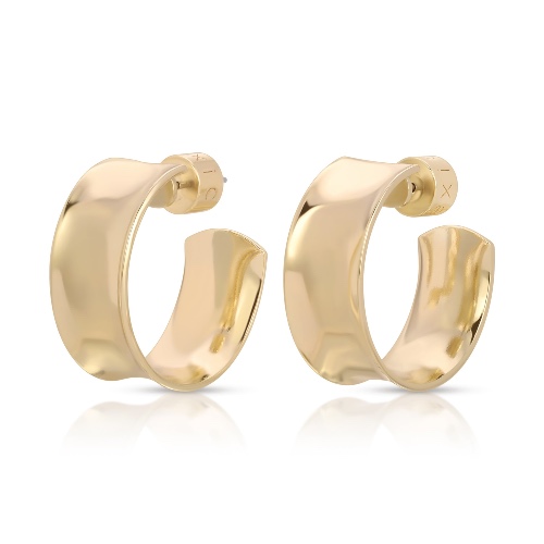 MEDIUM CONCAVE HOOPS by eklexic - GOLD