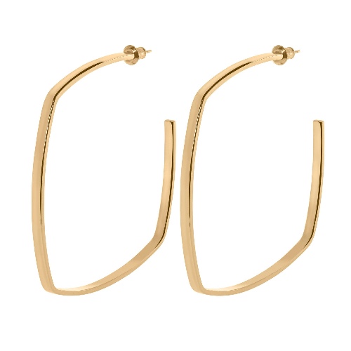 Square Shaped Hoops by eklexic - GOLD