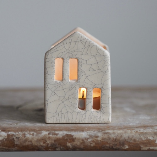 Hand Built Crackle Glazed Cottage | Default Title