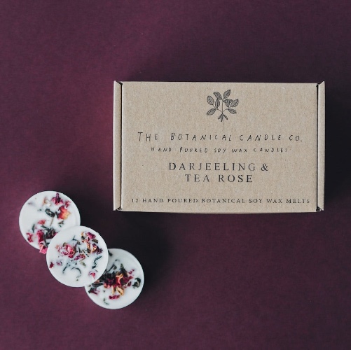 12 Darjeeling & Tea Rose Scented Botanical Soy Wax Melts | Default Title