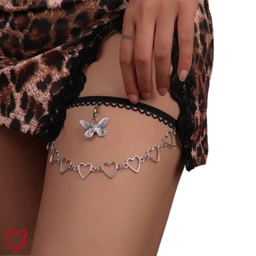 Gothic Butterfly Thigh Chain Harness