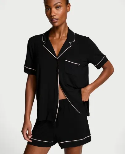 Buy Pyjama coordonné court et doux en modal, NOIR - Order Pajamas Sets online - Victoria's Secret
