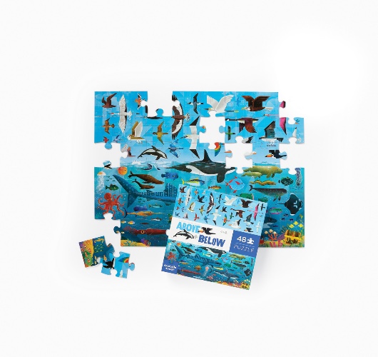 Crocodile Creek Above & Below Puzzle 48pc - Sea and Sky