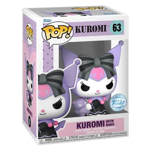 Kuromi With Baku (63) Sanrio hmv Exclusive Funko Pop Vinyl | Pop Vinyl | Free shipping over £20 | HMV Store