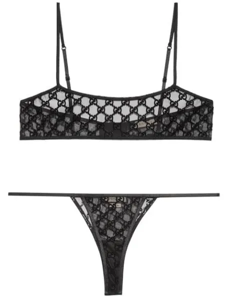 Gucci GG Tulle Lingerie Set - Farfetch