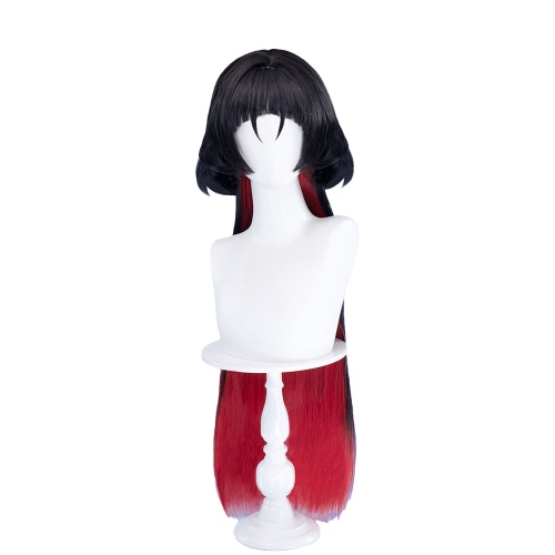【Ready For Ship】DokiDoki Game Zenless Zone Zero Cosplay Jane Doe Wig / Nails /Weft Long Black Red Hair ZZZ | Wig Only-Ready For Ship