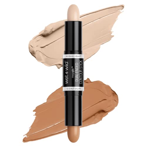Wet n Wild MegaGlo Dual-Ended Contour Stick Medium/Tan, Cruelty-Free - Light/Medium