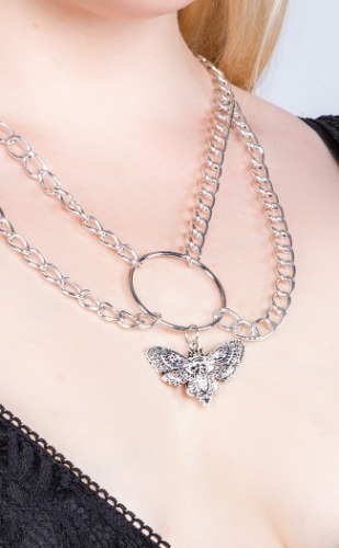 Death Head Halo Necklace