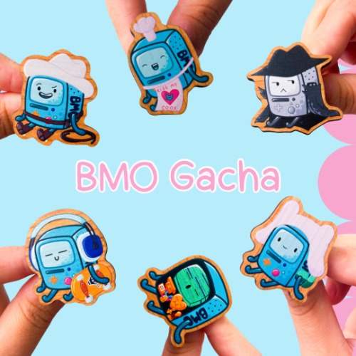 BMO Cosplay Gacha Mystery Wooden Pin | Adventure Time Pin Badge BMO Wooden Pin