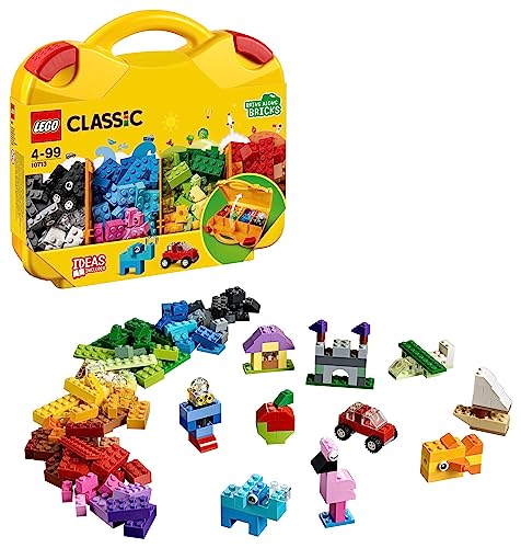 LEGO Classic Creative Suitcase 10713 - includes Sorting Storage Organizer Case with Fun Colorful Building Bricks, Preschool Learning Toy for Kids, Boys and Girls Ages 4 Years Old and Up - Multicolor