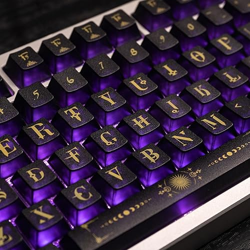 Backlit Keyboard Keycaps Set,(155 Keys, Magic)